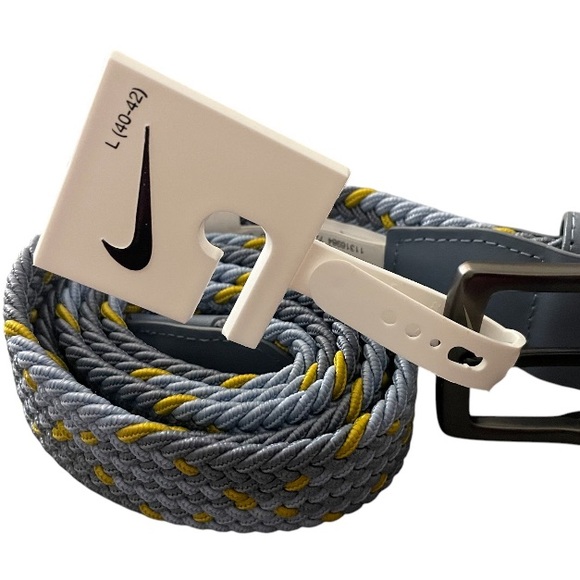 Nike Golf G Flex Woven Stretch Belt Pastel Blue Weave Men's Large (40-42) New - Picture 5 of 5